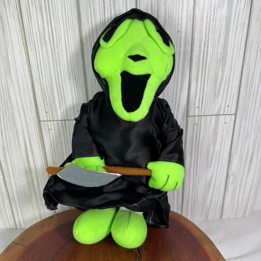 Toy Connection Ghostface Neon‎ Green Scream Plush 2005 Nanco Horror 11 Inch